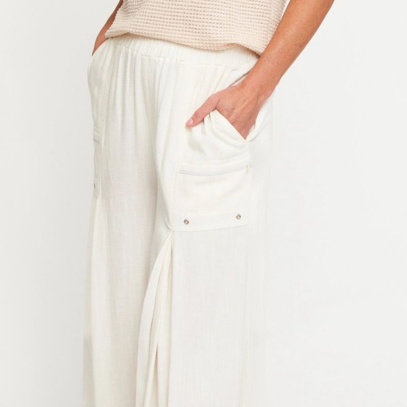 Afton Wide Leg Side Zipper Pants