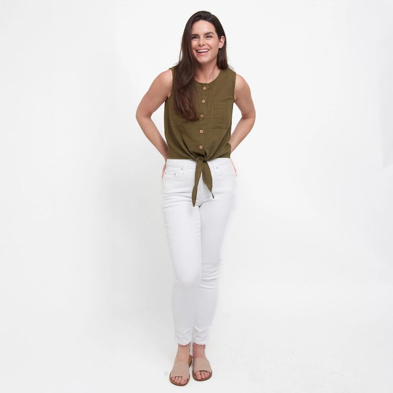 Jasmine Gauze Button Up Tank