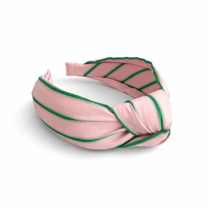 Weekend Stripe Knot Headband, Color: Pink/Green