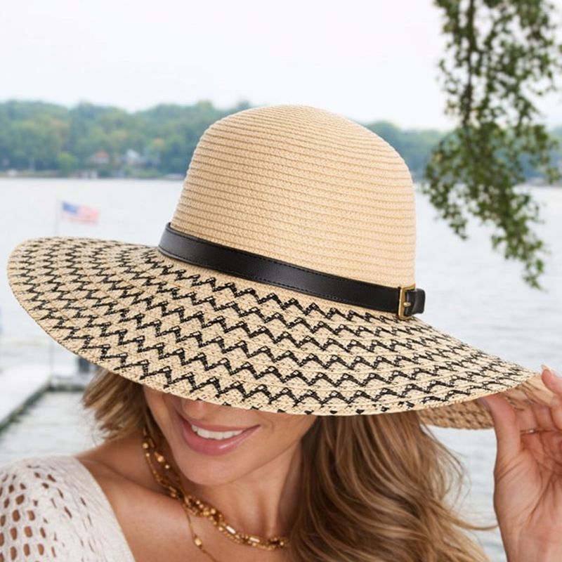 Vienna Contrast Wide Brim Hat