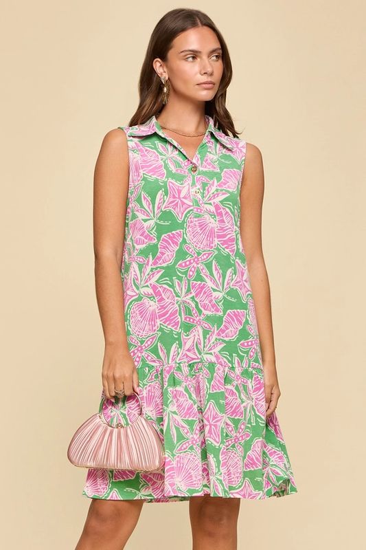 Coastal Breeze Collared Summer Dress