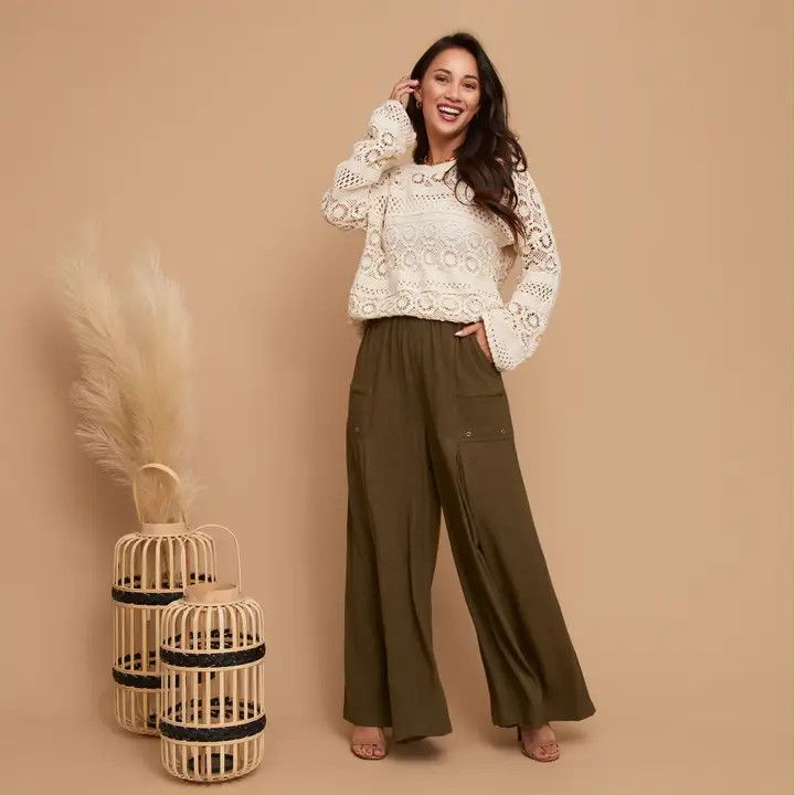 Florence Long Sleeve Crochet Sweater