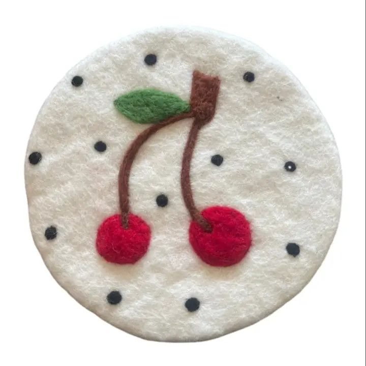 Wool Trivet, Color: Mary Engelbreit Cherries
