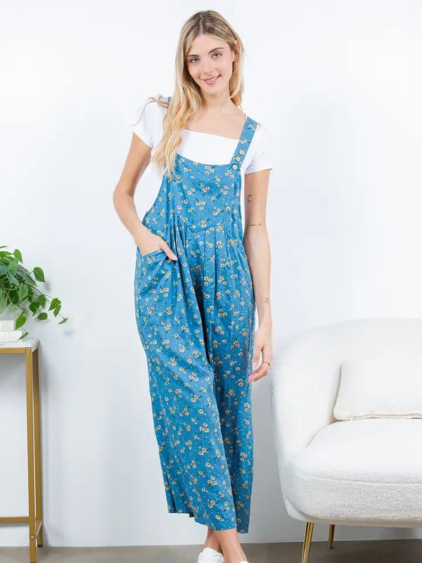 Floral Print Overall