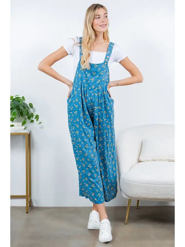 Floral Print Overall