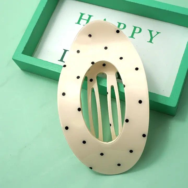 Jumbo Lay Flat Oval Hair Claw Clips