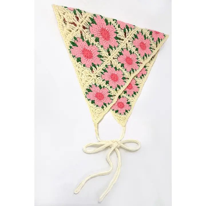 Flower Hair Scarf, Color: Lt. Pink