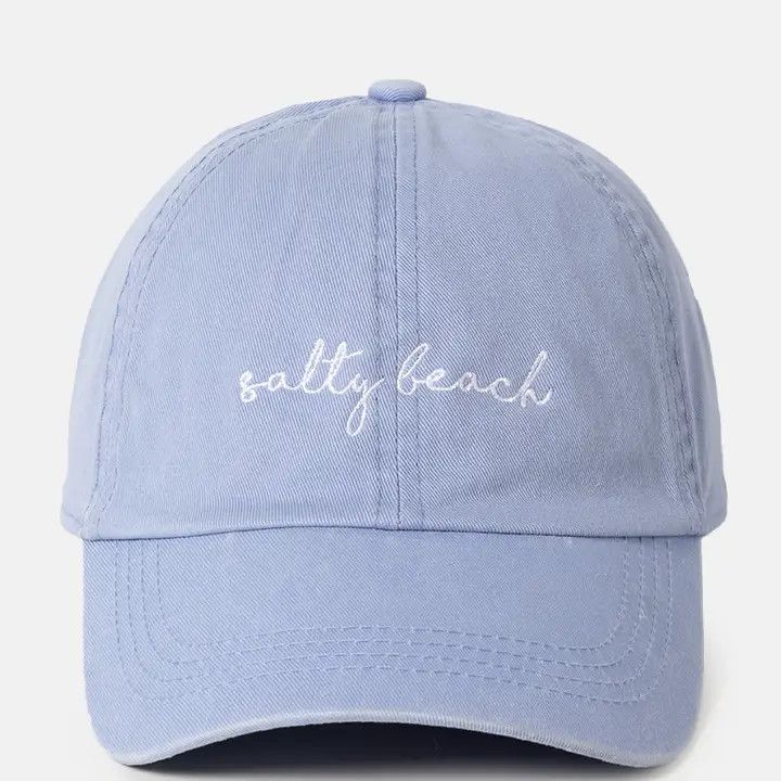 Salty Beach Embroidery Baseball Hat
