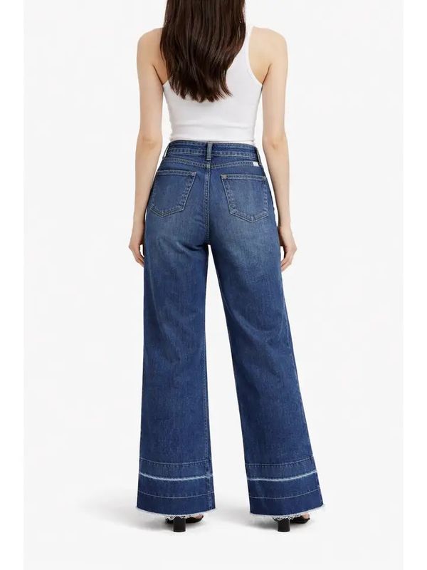 Mid-Rise Slim Wide Leg w/ Release Hem