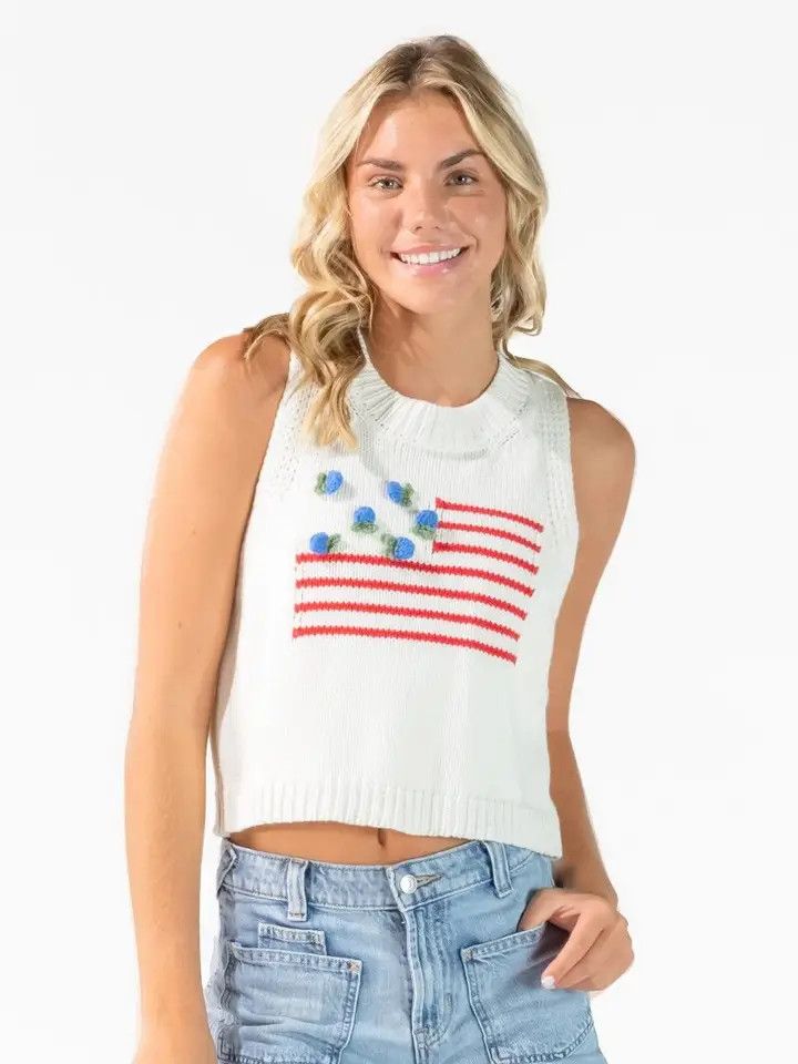 Embroidered Floral Tank