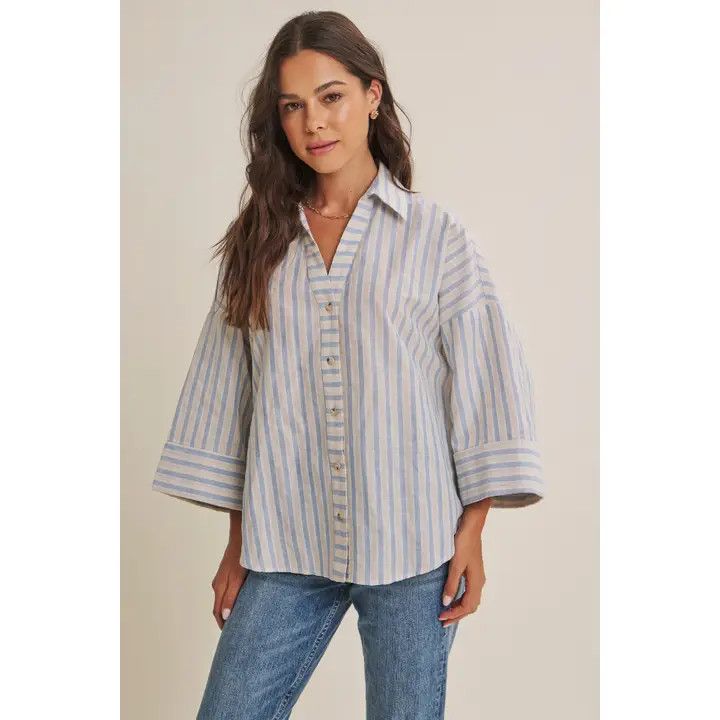 Sunday Market Stripe Easy Fit Button-Down Shirt
