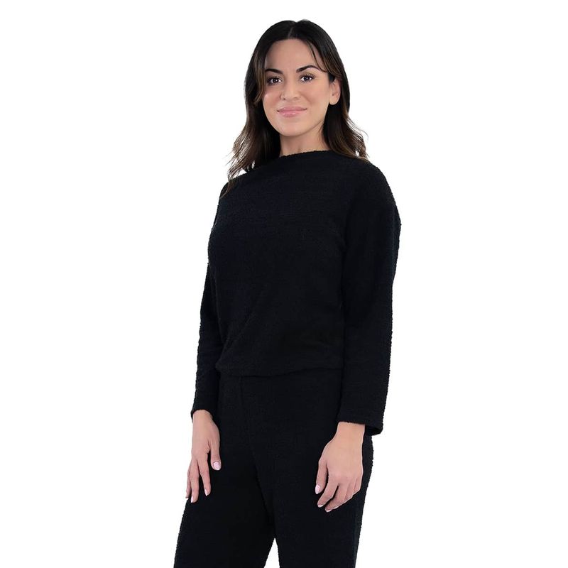 Black Cozy Knit Pajama Top