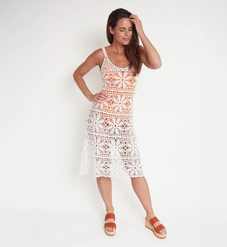 Nova Crochet Cover Up Beach Dress