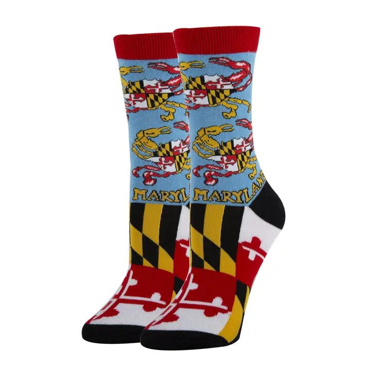 Women's Novelty Crew Socks Maryland
