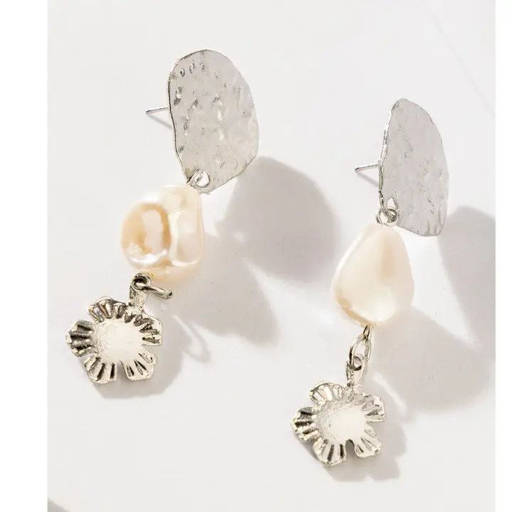 Desert Bloom &amp; Pearl Earrings