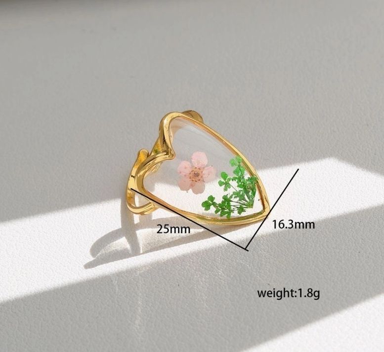 Floral Rings, Heart Green