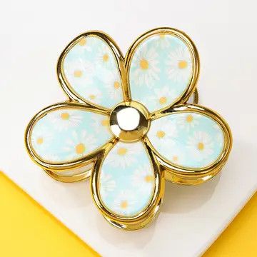 Floral Bloom Hair Claw Clip, Blue