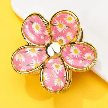 Floral Bloom Hair Claw Clips, Pink