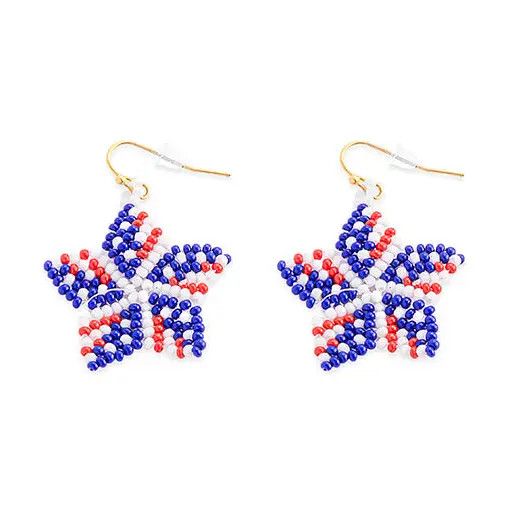 Stars N' Stars Beaded Earrings