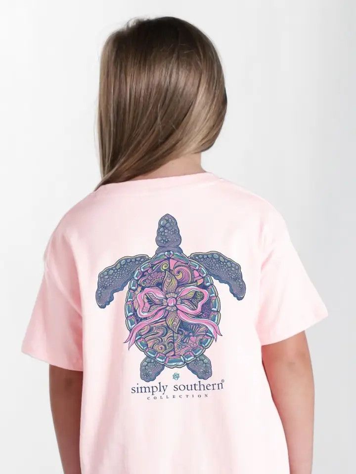 Rosy Mandala Bow Sea Turtle Tee
