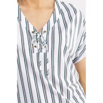 Striped Jersey Dolman Top