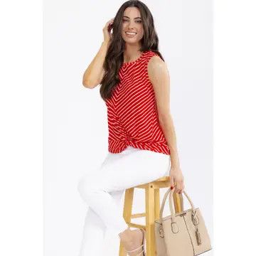 Stripe Twist Tank Top