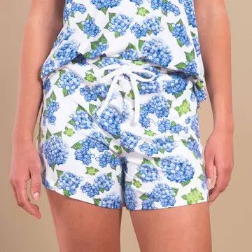Blu Hydrangea Pajama Shorts