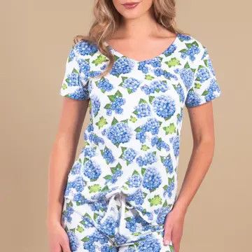 Blu Hydrangea Pajama Top