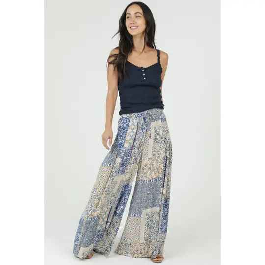 Printed Wide Leg Pants