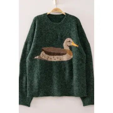 Forest Green Cozy Mallard Sweater