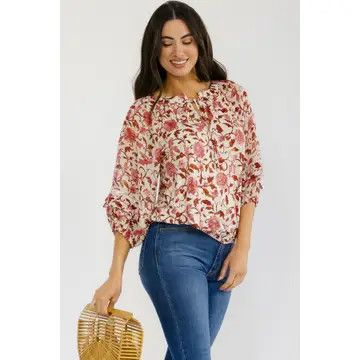 Ivory Crochet Bubble Hem Peasant