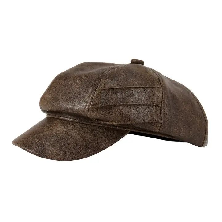 Amelie Vegan Leather Newsboy Hat