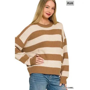 Striped Drop Shoulder Sweater