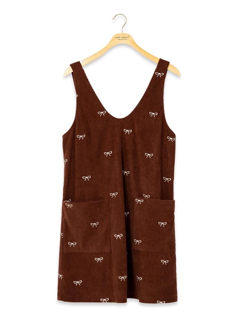 Lina Corduroy Dress, Chocolate