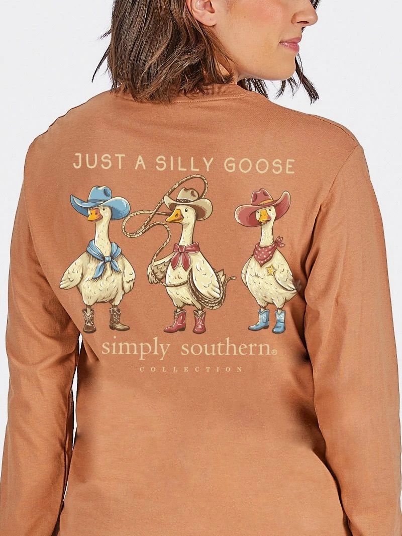 Silly Goose LS T-Shirt, Chestnut
