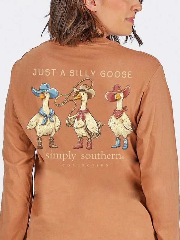 Silly Goose LS T-Shirt, Chestnut