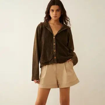 Deena Watson Hooded Patchwork Jacket
