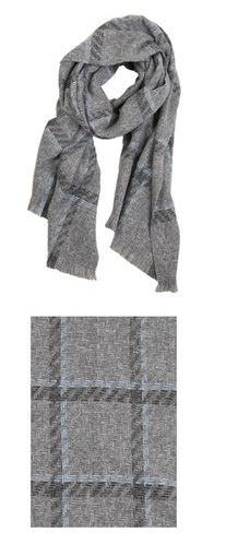 Kylie Windowpane Scarf, Color: December Sky