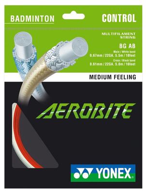 Yonex Aerobite Badminton String Set - Red/White