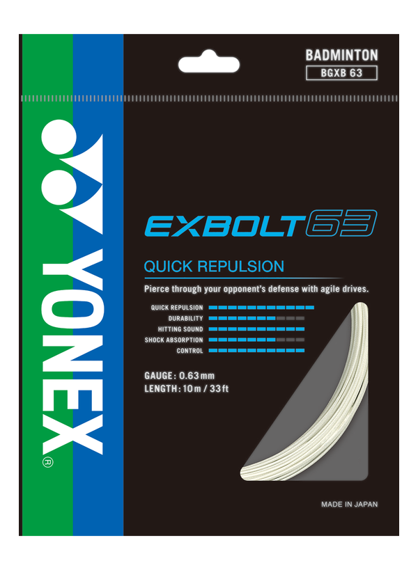 Yonex BG Exbolt 63 Badminton String Set