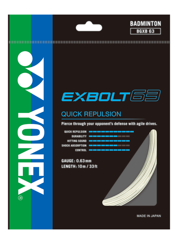 Yonex BG Exbolt 63 Badminton String Set
