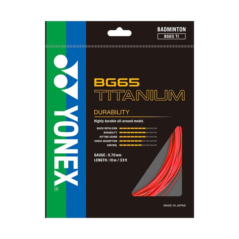 Yonex BG65ti Badminton String Set - Red