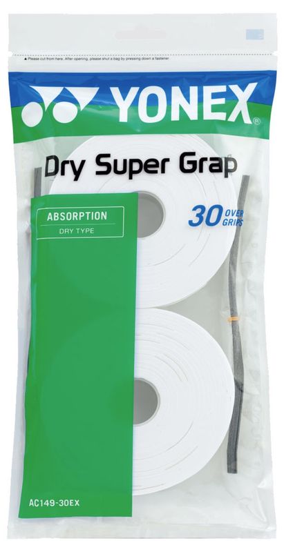 Yonex Dry Super Grap White 30 Pack