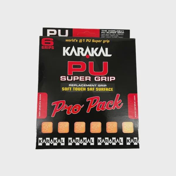 Karakal PU Super Grips Pro Pack of 6 Orange