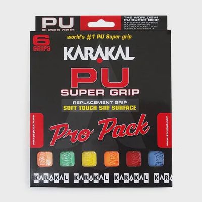 Karakal PU Super Grips Pro Pack of 6 Assorted Colour