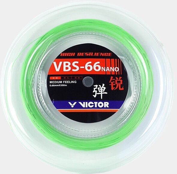 Victor VBS 66 Nano Badminton String - 200m Reel - Green