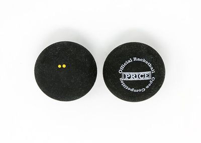 Price Racketball Balls - 3 Pack Double Spot Black