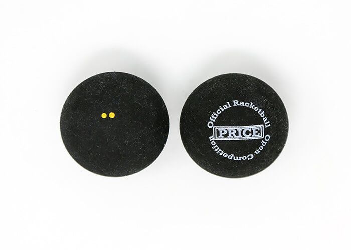 Price Racketball Balls - 3 Pack Double Spot Black