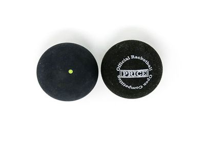 Price Racketball Balls - 3 Pack Single Dot Black