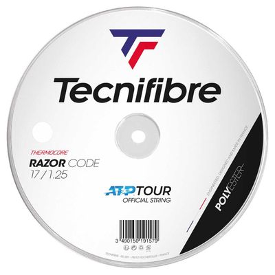 Tecnifibre Razor Code 125 Tennis String 200m Reel - White
